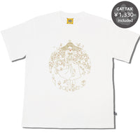 CAT WING Tee White / Gold
