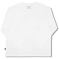 NEKOKAWAII Long Sleeve Tee White / Turquoise・Blue Grey