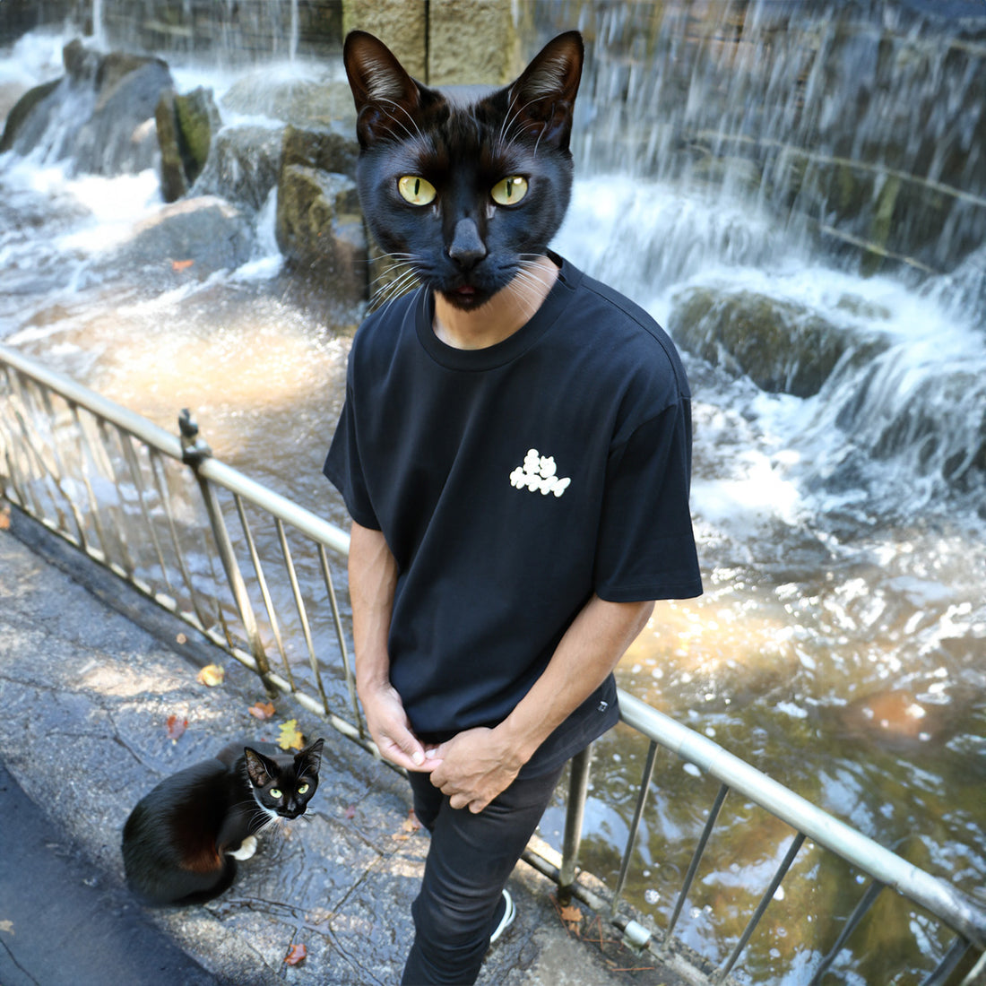 NEKOKAWAII Tee Black / White