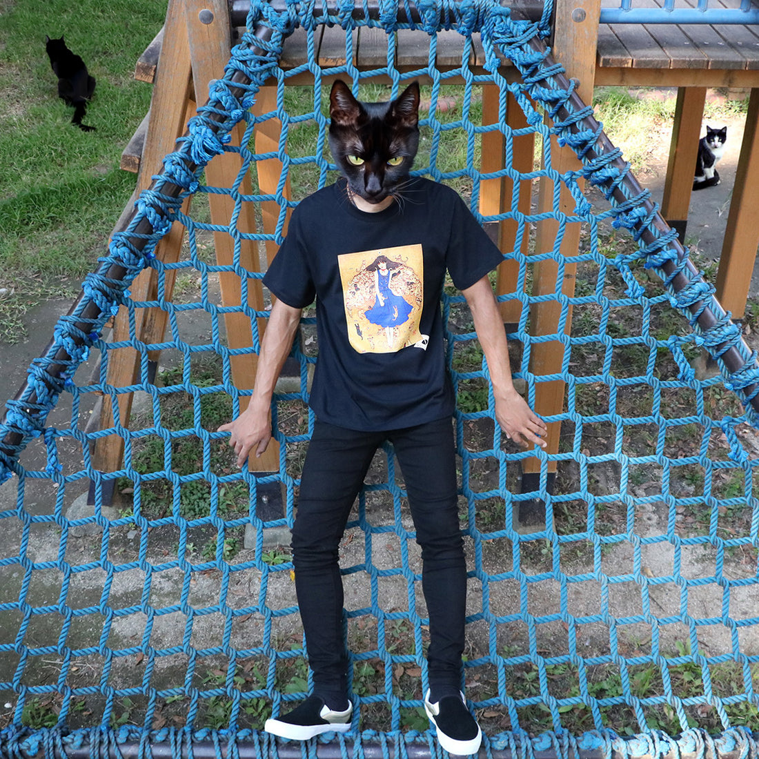 CAT WING Tee Black / Original