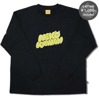 NEKOKAWAII Long Sleeve Tee Black / Dark Grey・Cream Yellow