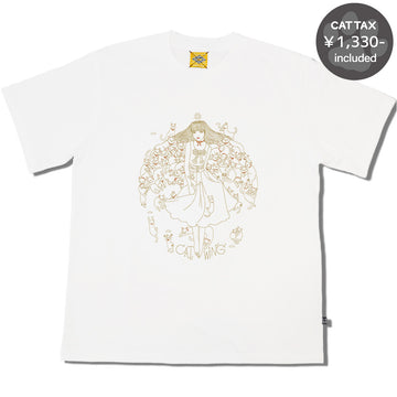 CAT WING Tee White / Gold