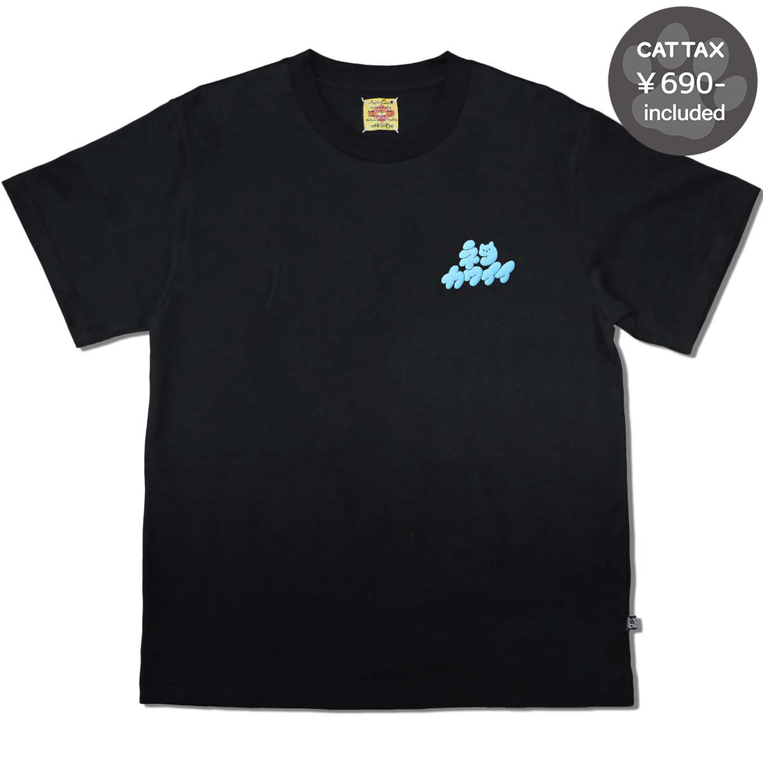 【OUTLET・50％OFF】NEKOKAWAII Tee Black / Sky Blue