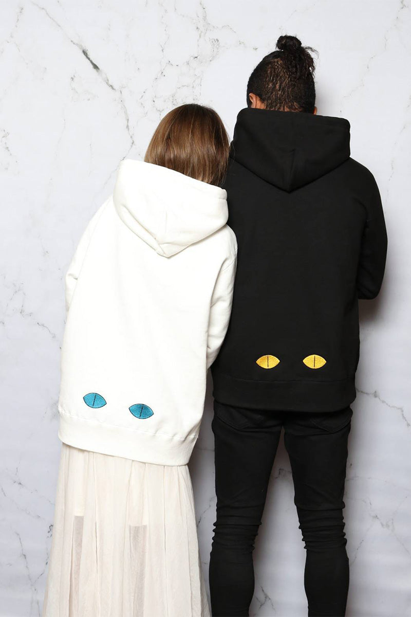 Cat Eye Hoodie / White