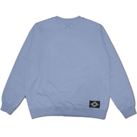 Cat Embroidery Crew Sweatshirt / Blue