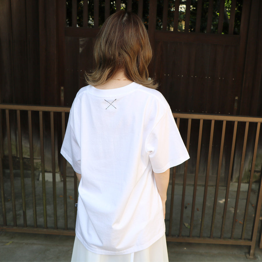 CAT WING Tee White / Line