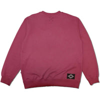 Cat Embroidery Crew Sweatshirt / Pink