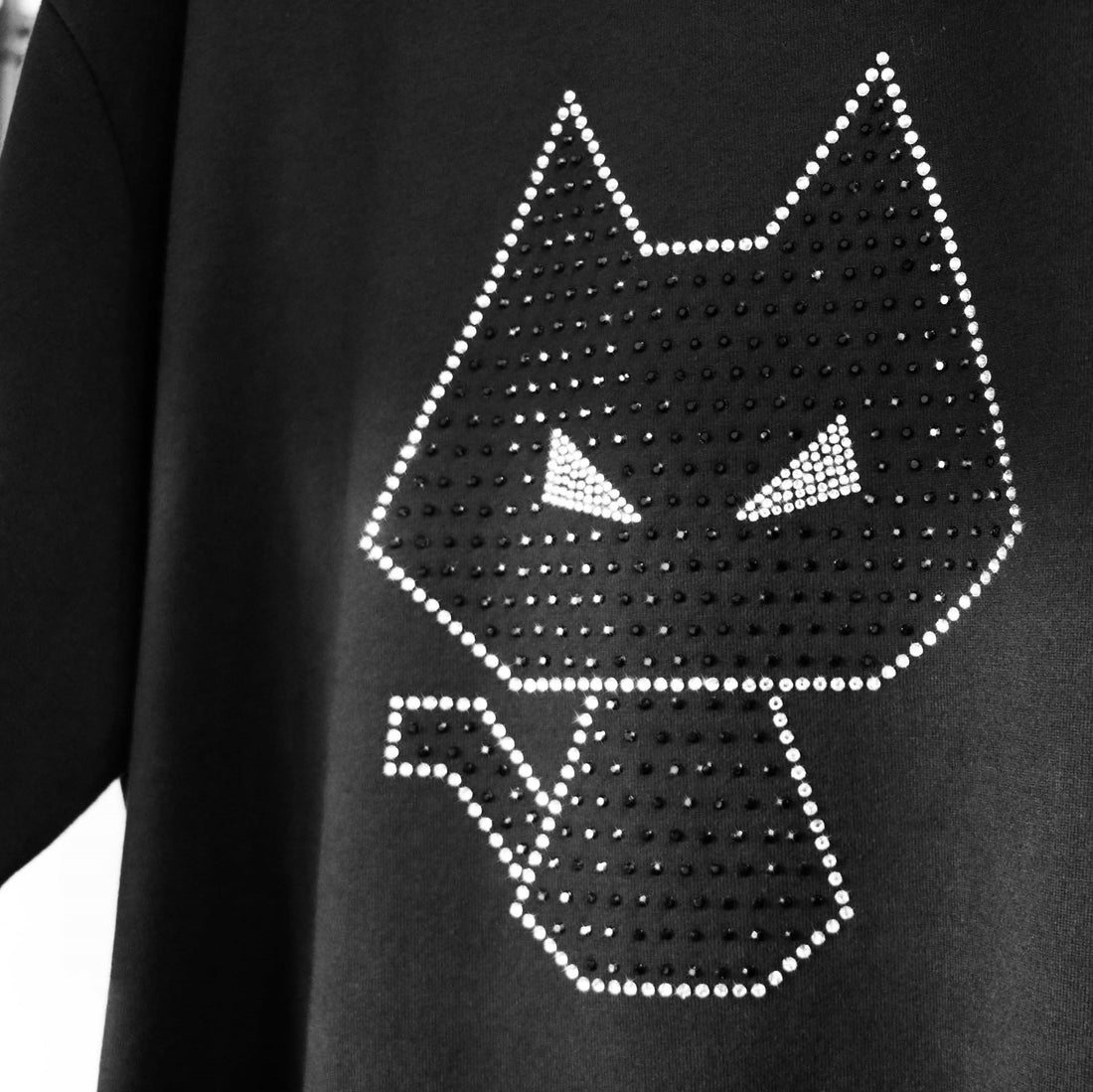 Cat Rhinestone Tee