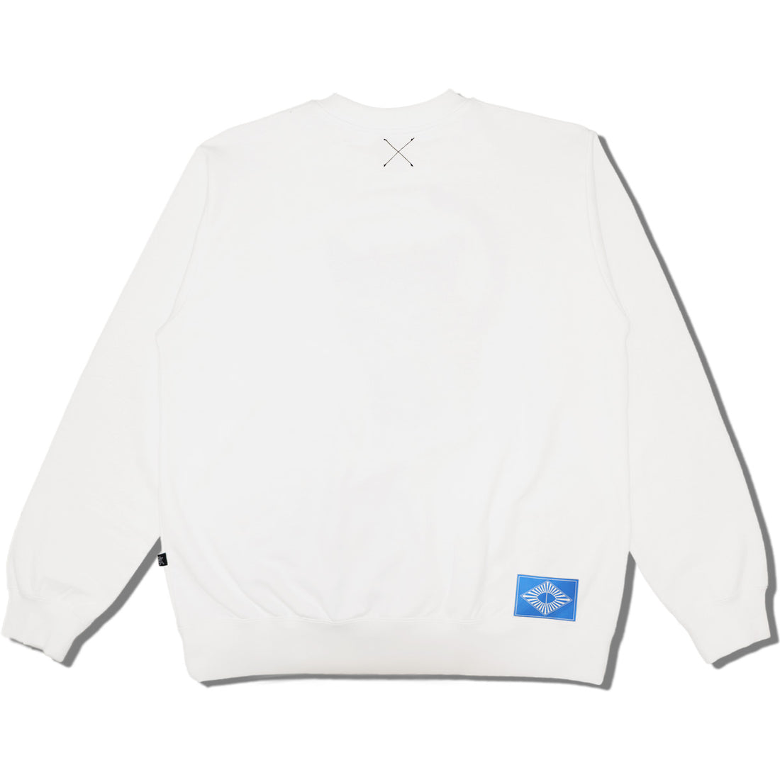 Cat Embroidery Crew Sweatshirt / White